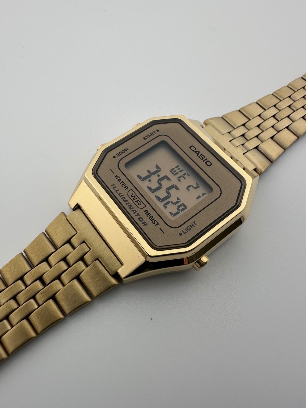 Casio LA680WGA-9D Gold Digital Watch, Retro Vintage Style, Gold Stainless Steel - Picture 2 of 9